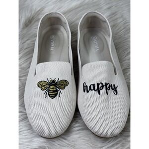 VIVAIA Audrey Loafer 9 Cream Bee Happy Knit Eco Chic Comfort Flat Casual